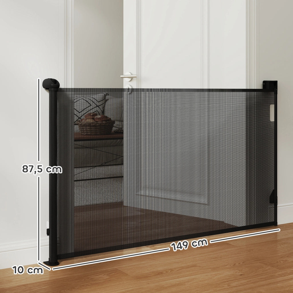 Barriera per Cani Retrattile 0-140 cm ¨C Minimal ¨C Nero