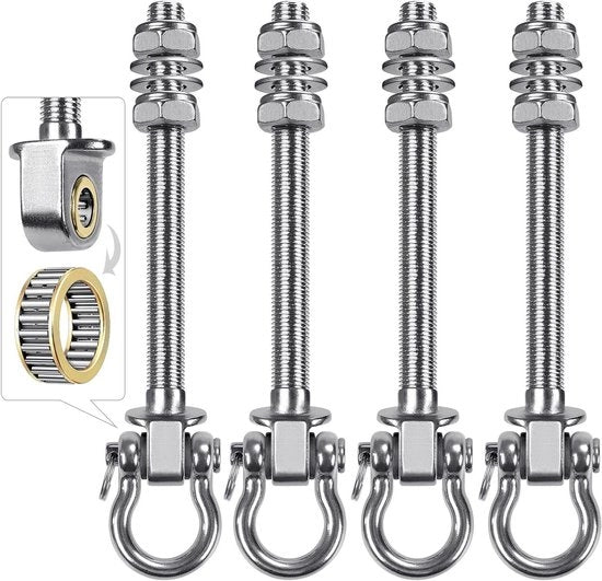Set di ganci oscillanti - Per carichi pesanti - 4 pezzi