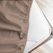 Lenzuolo letto sotto con angoli 100% puro cotone Made in Italy tinta unita Terra - 1 Piazza e mezza