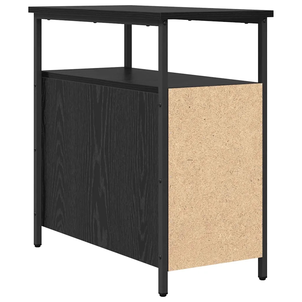 Armadio da Notte con cassetto 2 pcs Rovere nero 30 x 60 x 60 cm 871276