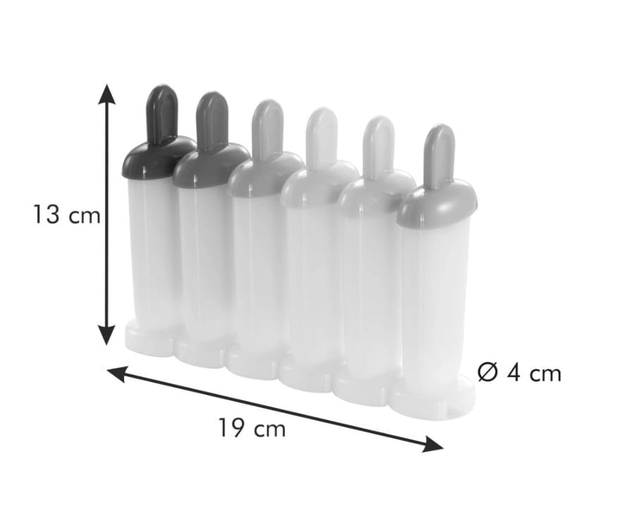 Stampi per Ghiaccioli Bambini Supporto 12 CMX16, NR.6 Stampi H 12 cm
