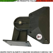Copertura Tappo con Staffa da Parete Girevole a 180° Completa di Guarnizione e Viti Originale Ricambio per Semaforo Securvera Modello Securpassi Coperchio in Plastica con 4 Fori per Viti Parker