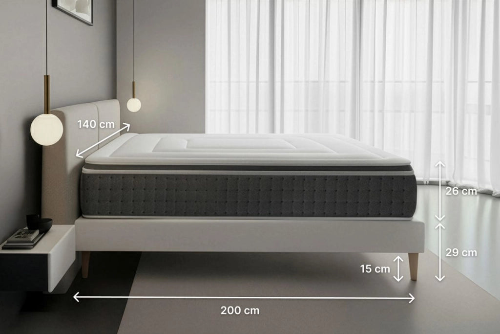 Set materasso e base 140x200 cm - Vingt-Six PLUS