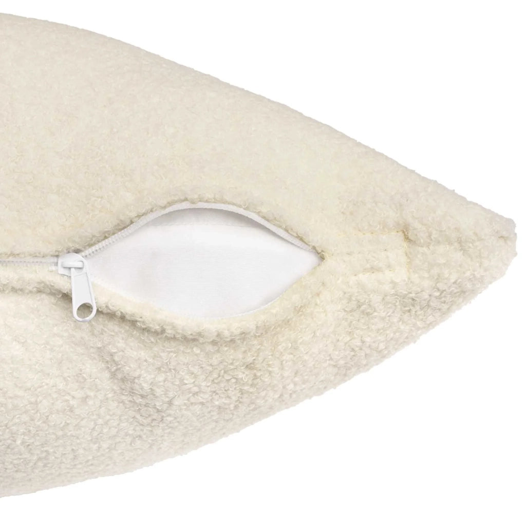 Federa 12 pcs HEERLEN Crema 45 x 45 cm Bouclé 910428