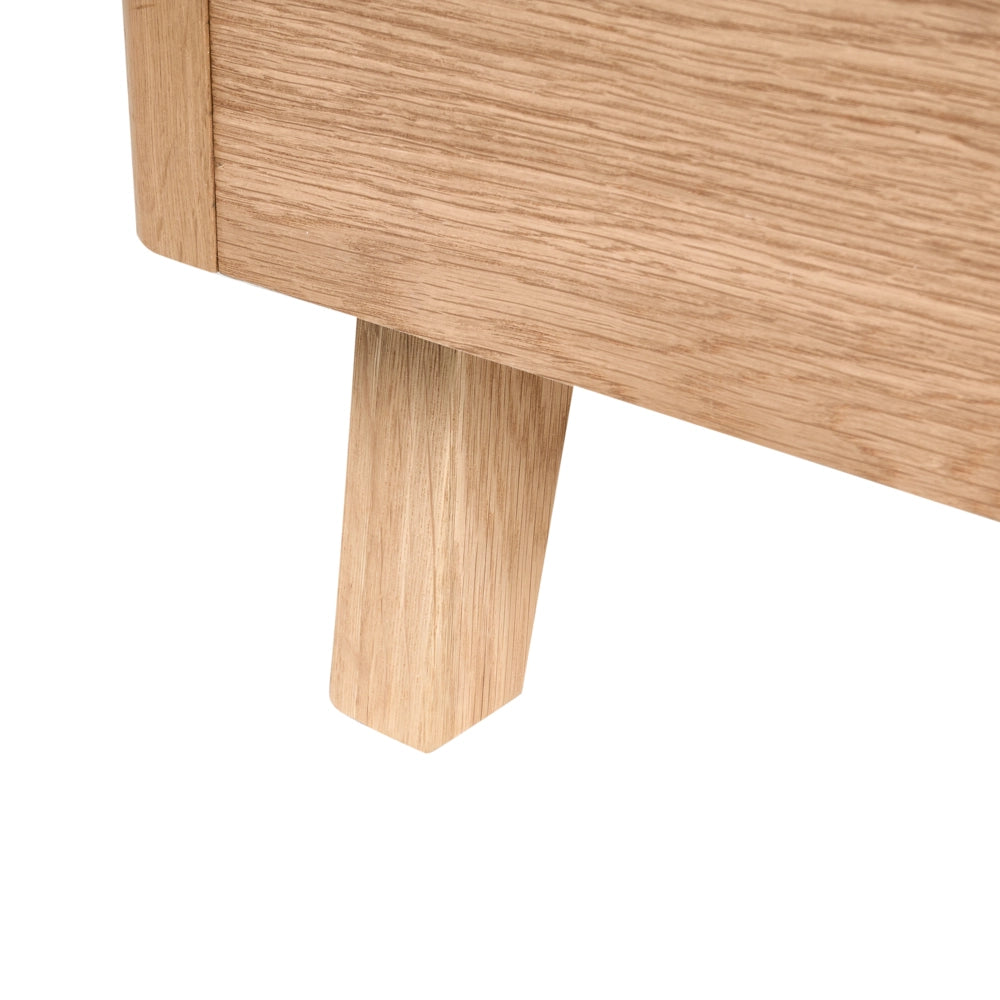 Letto in legno impiallacciato in rovere chiaro MDF impiallacciato in rovere 140 x 200 cm classic con base letto