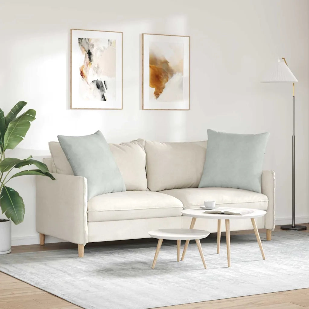 Cuscini da Divano 2 pz | Cuscini per sedie Grigio chiaro 80 x 80 cm