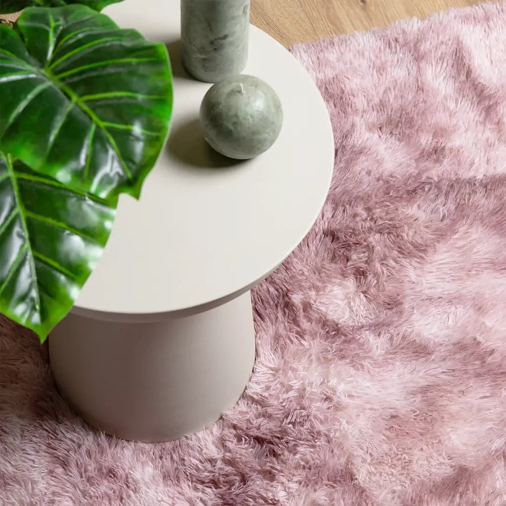 Tappeto Shaggy a Pelo Lungo NAVARRA Rosa Antico 200x200cm 4102881