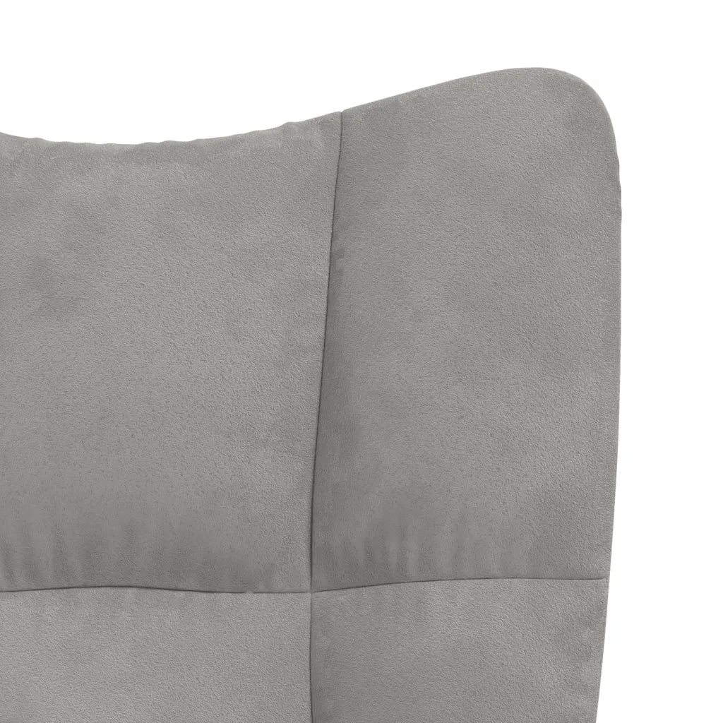 Sedia Relax Grigio Chiaro in Velluto 328051