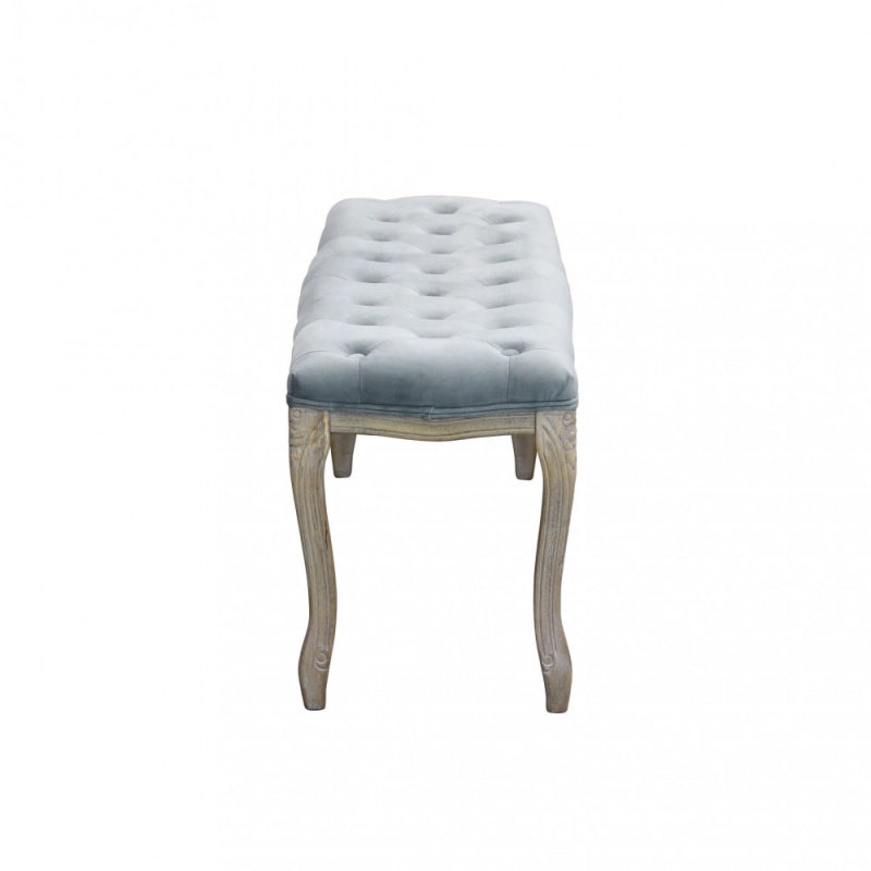 Set di 2 PANCA MISTY IN VELLUTO GRIGIO