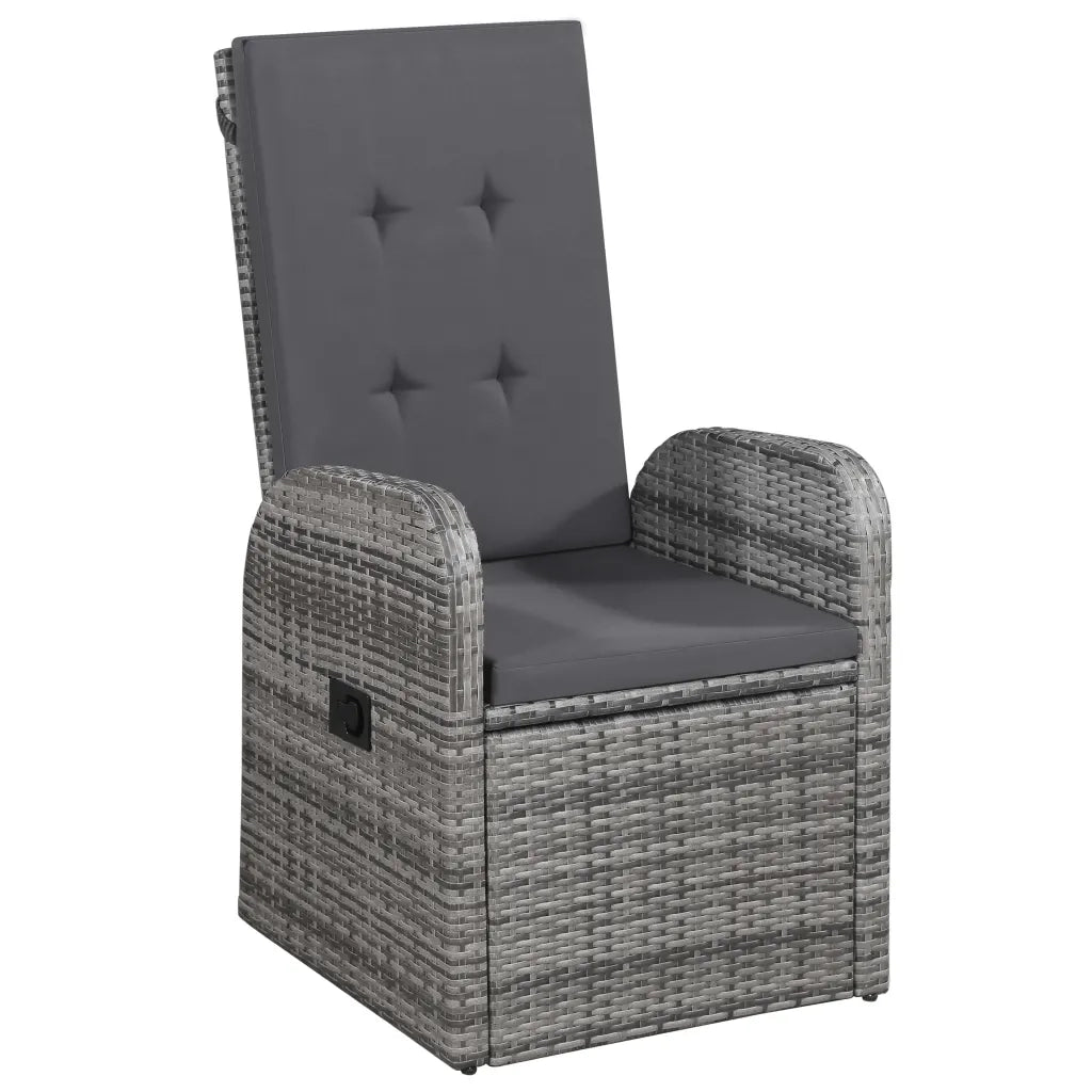 Set da Pranzo da Giardino 7 pz con Cuscini Grigio 3099476