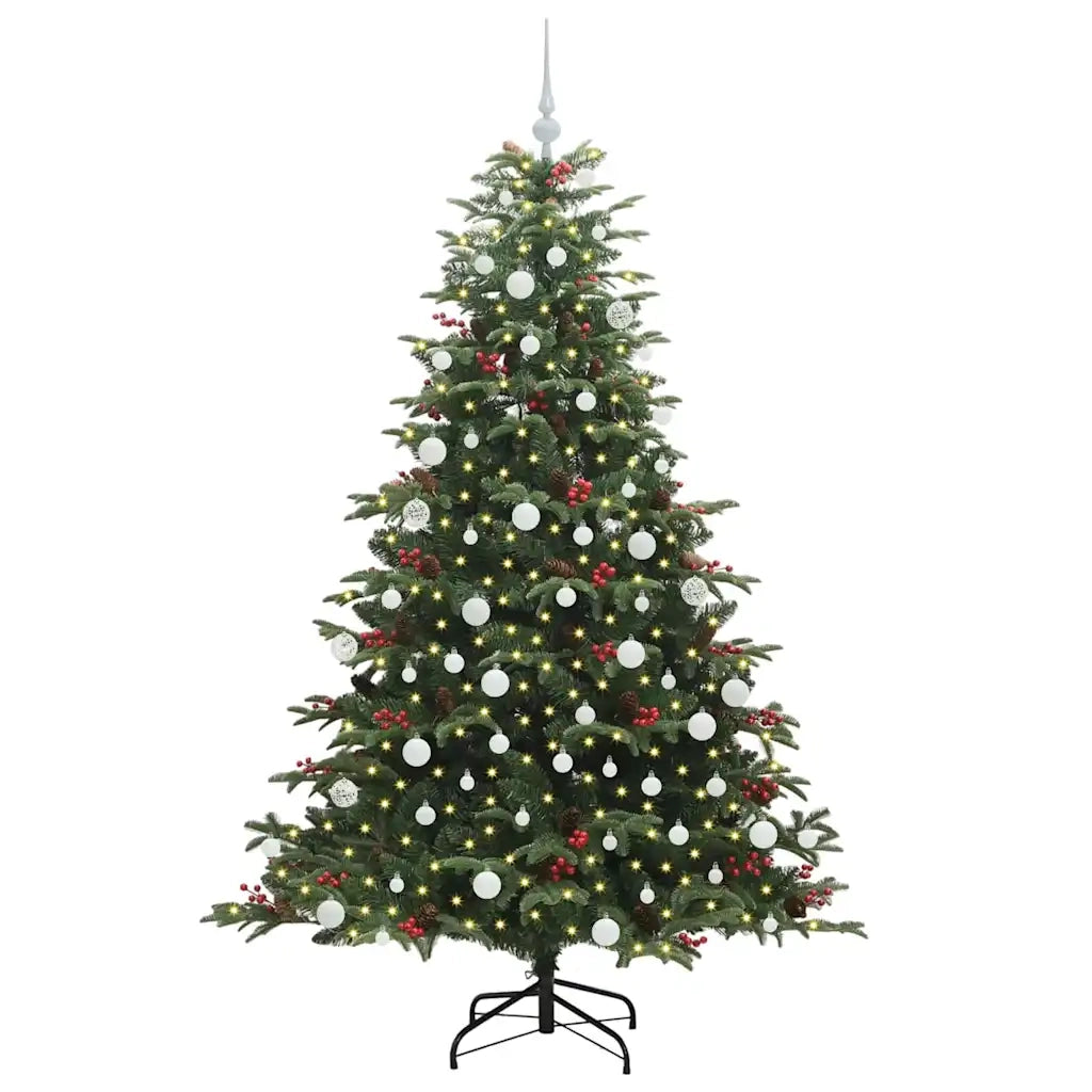 Albero di Natale artificiale con 300 LED Verde 180 cm 3395553