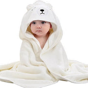 Asciugamano per bambino con cappuccio - 80 x 80 cm - Asciugamano per bambino in fleece - Asciugamano per bambino con cappuccio - Adatto per bambini e neonati - Unisex - 0-5 anni