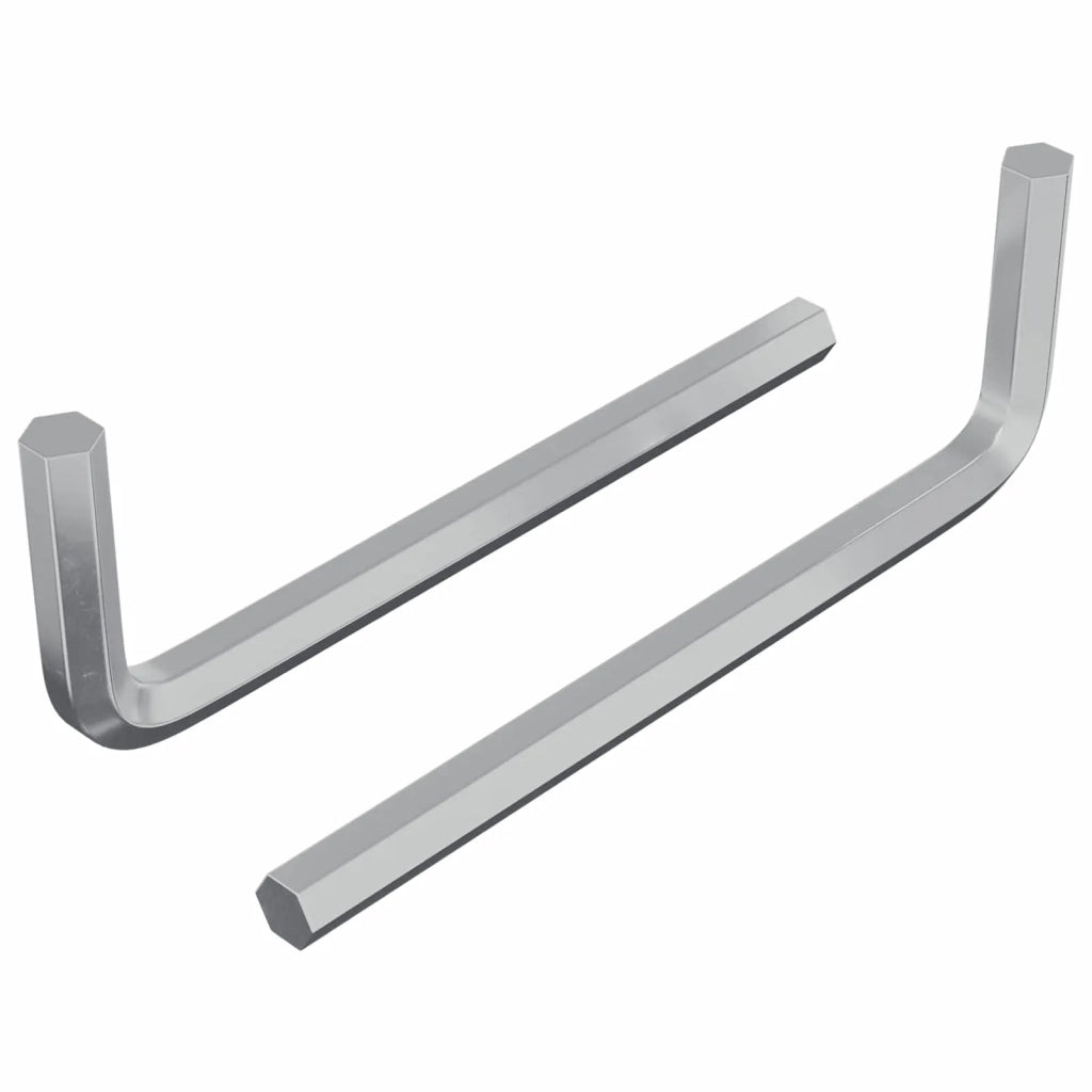 Chiave Esagonale 2 pz Argento 32 x 86 mm Acciaio CFW9486107