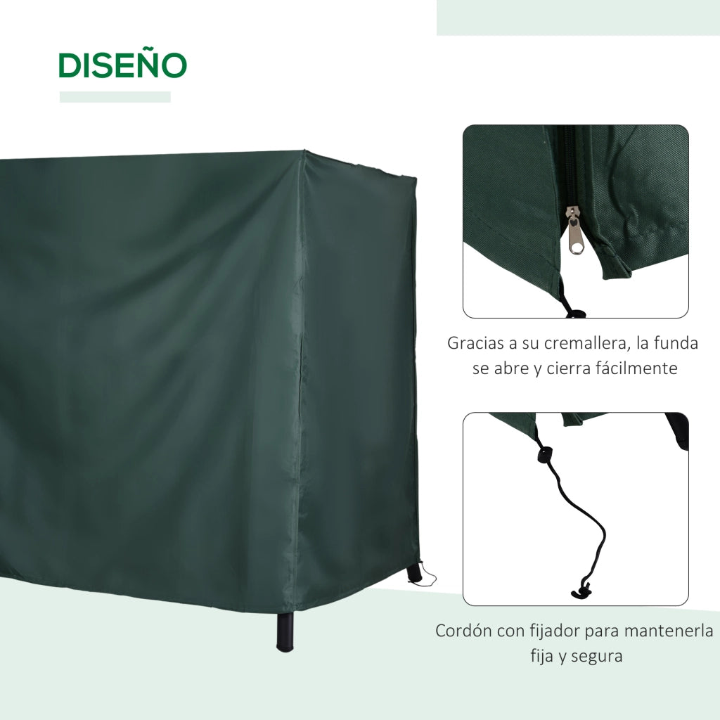 Cuscino per Dondolo da Giardino ¨C Minimal ¨C Verde Scuro 177x114x152cm