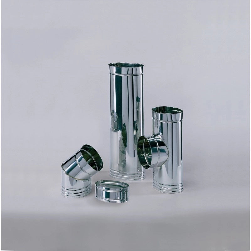 Canna Fumaria - Raccordo Braga 45° Monoparete  ACCIAIO INOX AISI 316  -Vari Diametri- ø150
