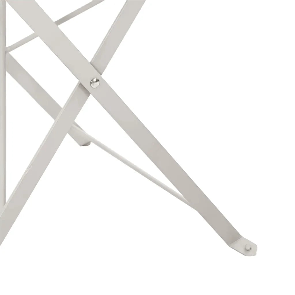 Sedia Pieghevole da Giardino 2 pz | Sedie da Esterno Beige 42 x 46 x 82cm Metallo
