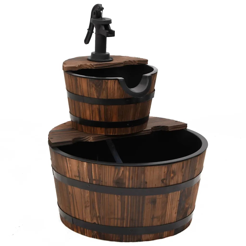 Fontana d'Acqua con Pompa 44,5x44,5x58 cm Legno Massello Abete CFW8790818