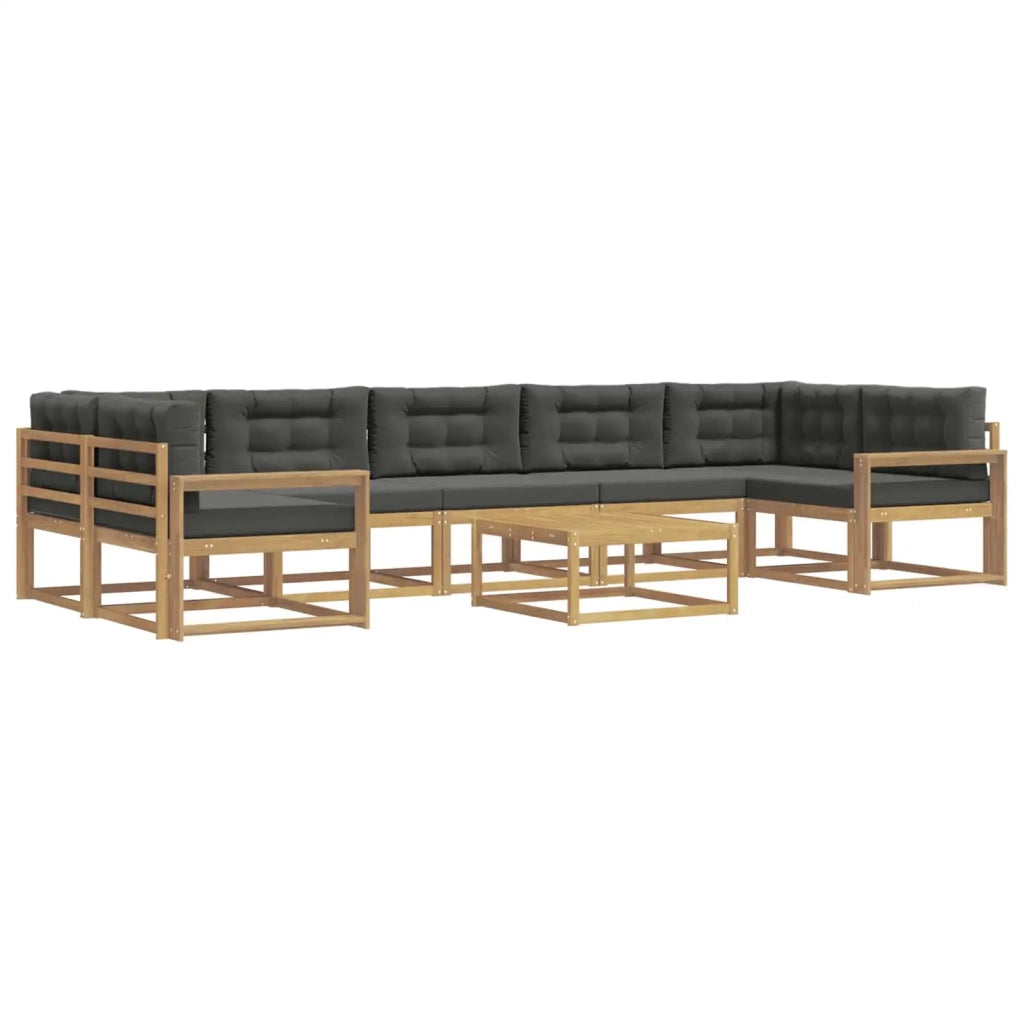 Set di divani da esterno 6 pz Bianco e Antracite 3386206