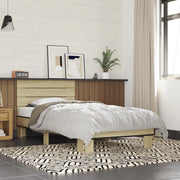 Giroletto Rovere Sonoma 90x190cm in Legno Multistrato e Metallo 845753