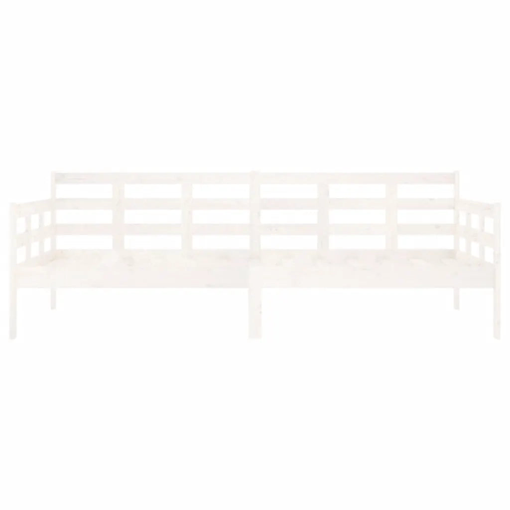 Letto singolo | Letto per adulti | Dormeuse Bianca in Legno Massello di Pino 90x200 cm