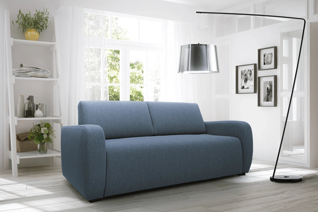 Duna Divano letto matrimoniale con materasso 20 cm in tessuto impermeabile T03 195 cm (mat. 140x197) giallo