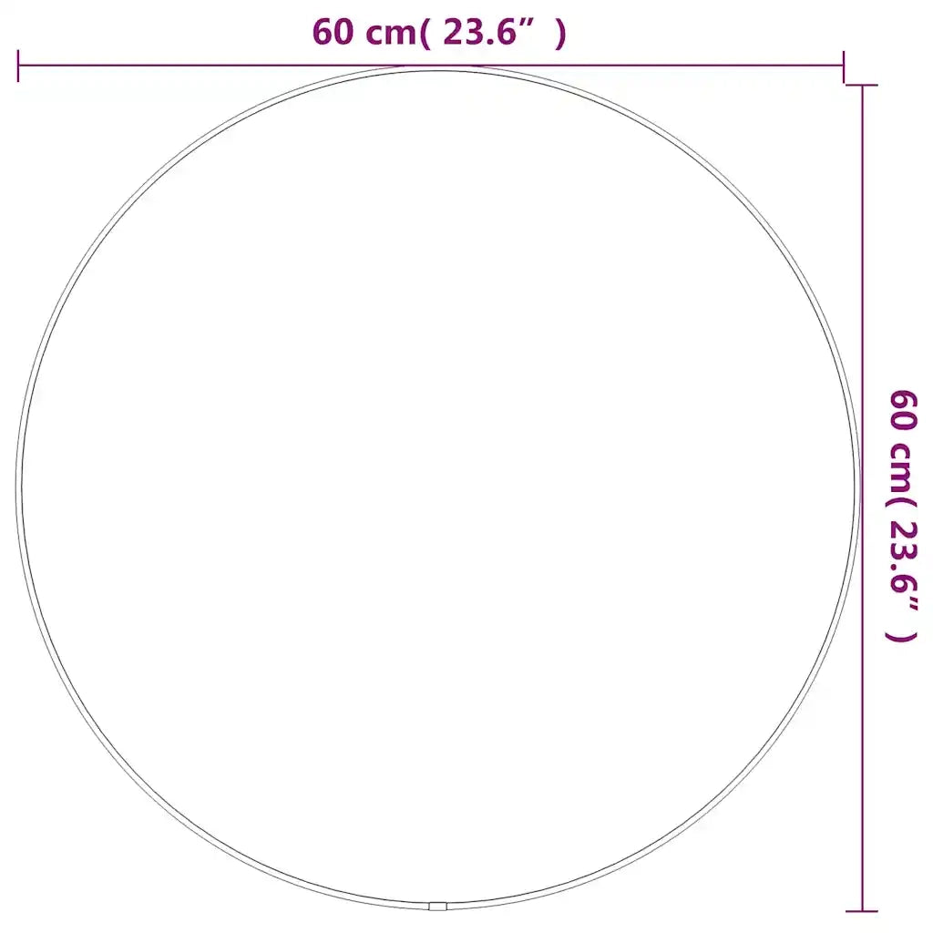 Specchio da Parete-Specchio a muro Argento ? 60 cm Rotondo