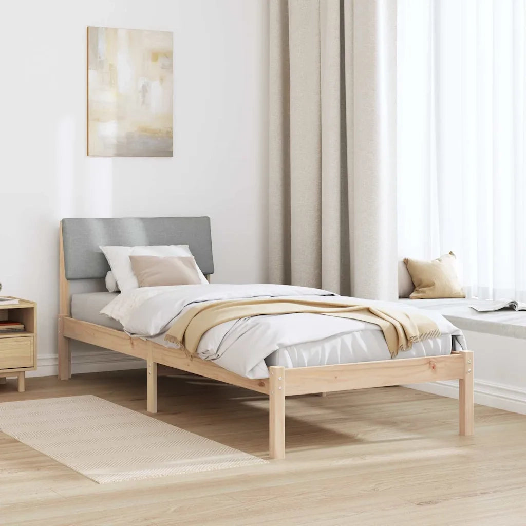Struttura del Letto Marrone e grigio chiaro 80 x 200 cm 878569