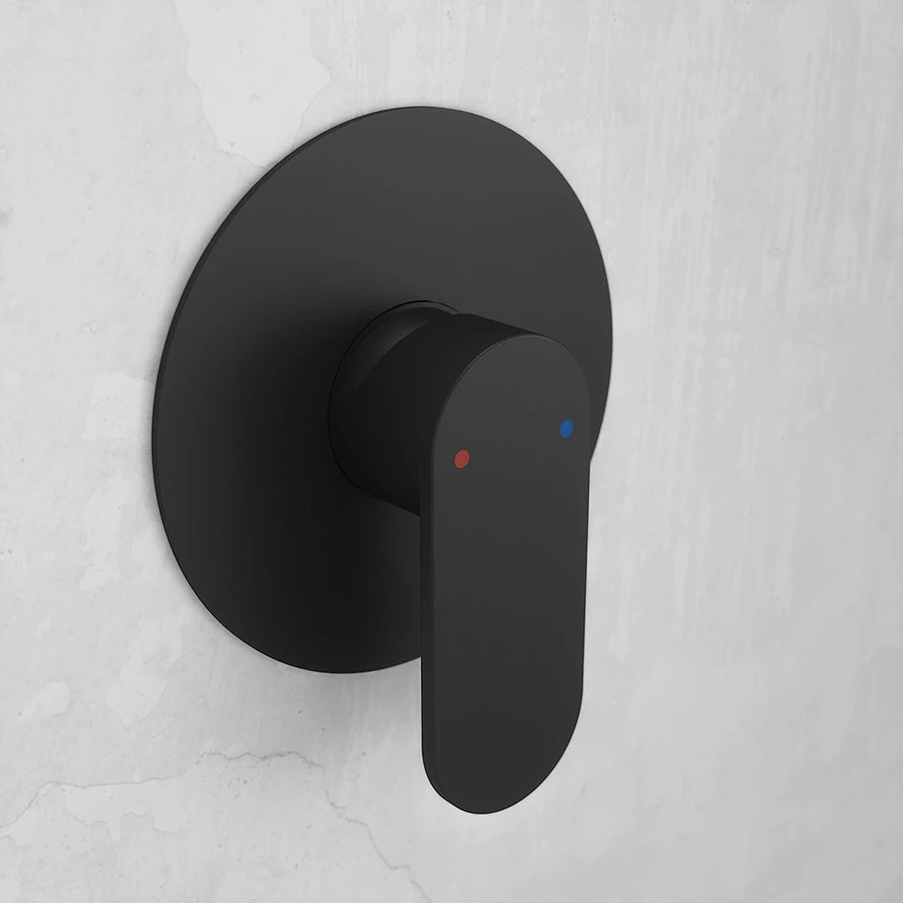 Set miscelatori: lavabo bidet senza scarico e incasso doccia monocomando nero opaco | Kerry