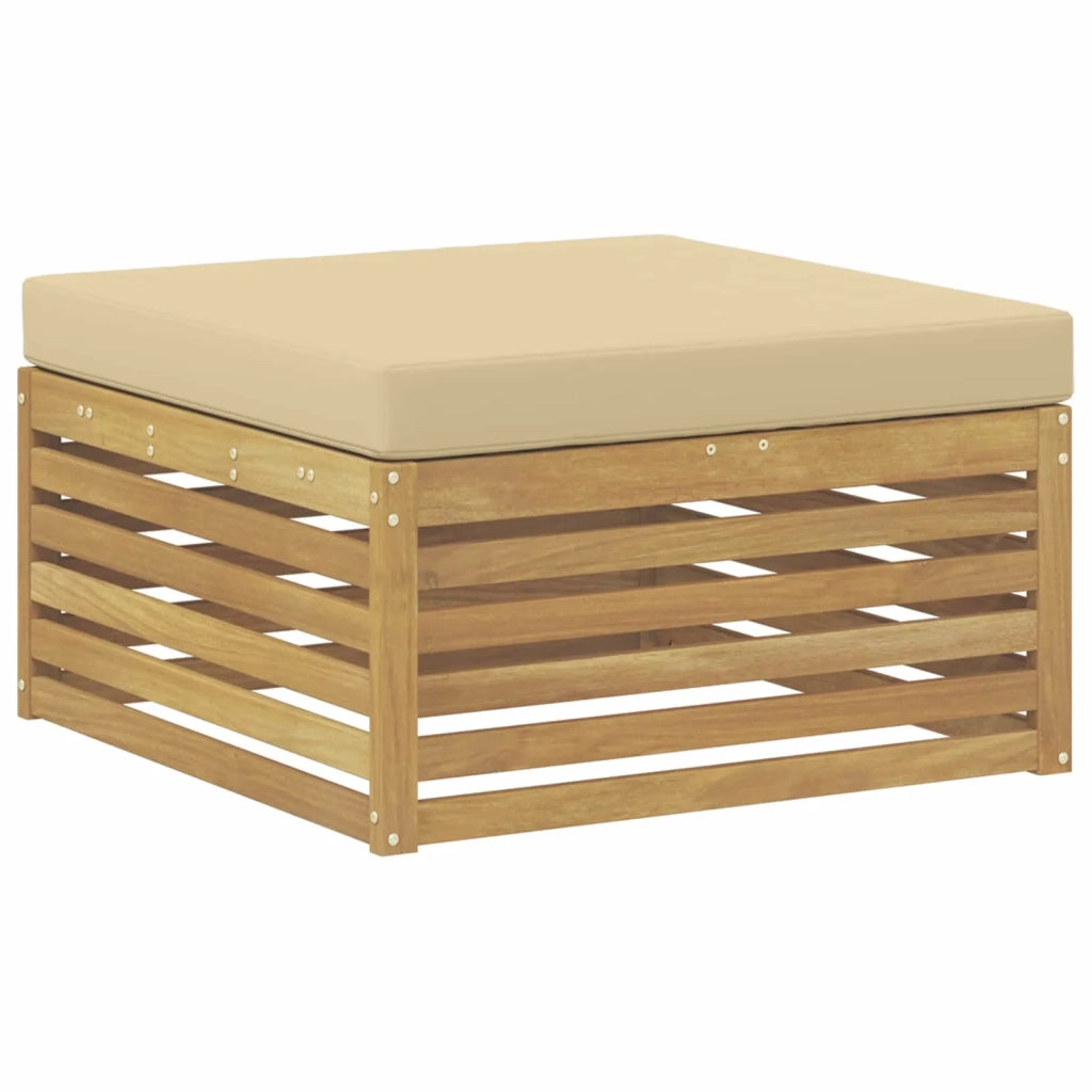 Set di divani da esterno 4 pz Bianco e Beige 3390288