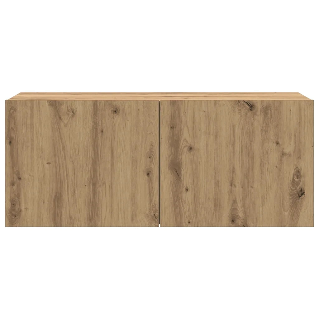 Mobile TV a Parete-Mobile TV a Muro Rovere Artigianale 100x30x41 cm
