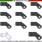 Contatto per Serranda Rotello Marrone 10 Pezzi Protezione Allarme Contro il Sollevamento lo Strappo lo Switch Mosso dalla Rotella con Gammes Genera Impulsi Veloci 50 mS Necessita Modulo Conta Impulsi