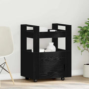 Carrello da Cucina Rovere nero 60 x 45 x 80 cm 862122