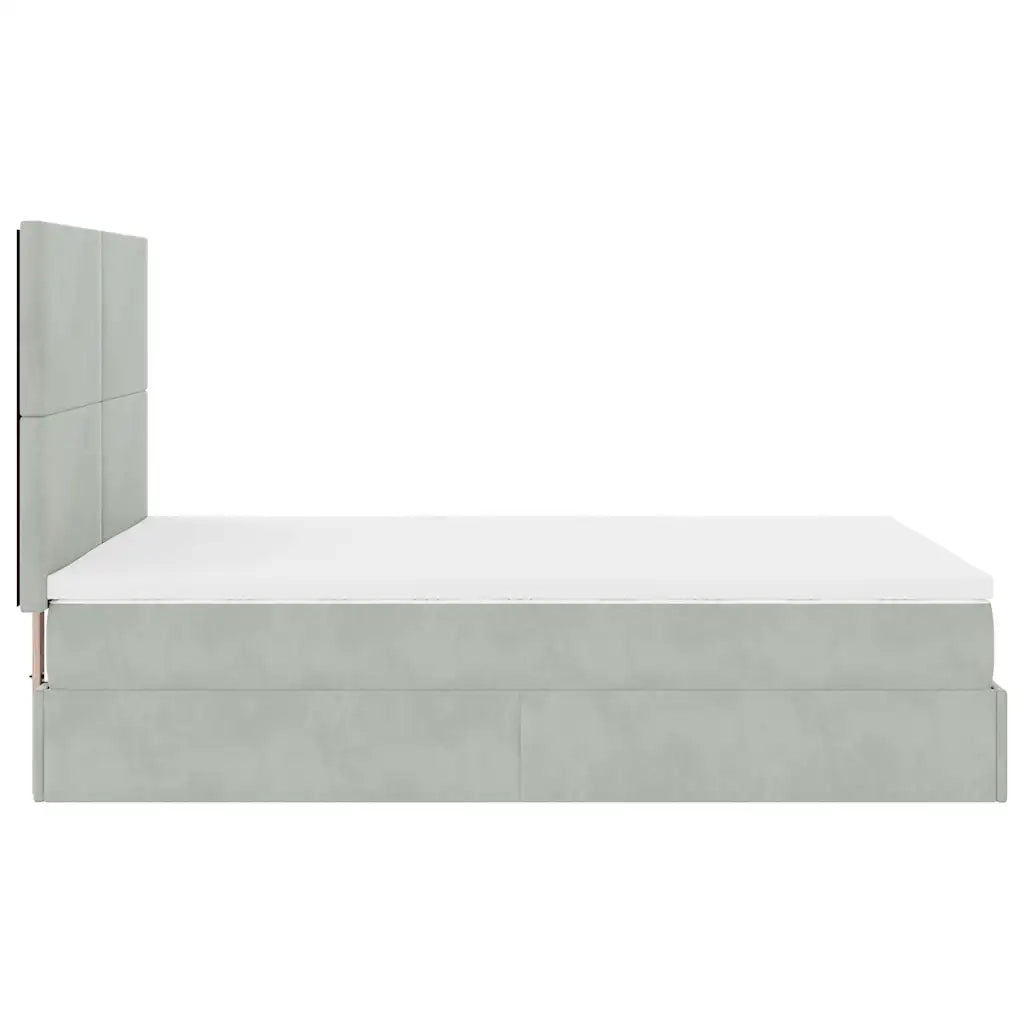 Struttura Letto Pouf con Materassi 140x200 cm in Velluto 3314252