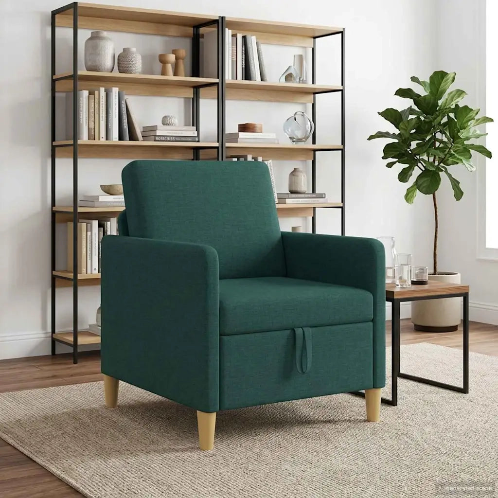Divano con Storage Verde Scuro 72 x 78 x 87 cm Poliestere 42036868