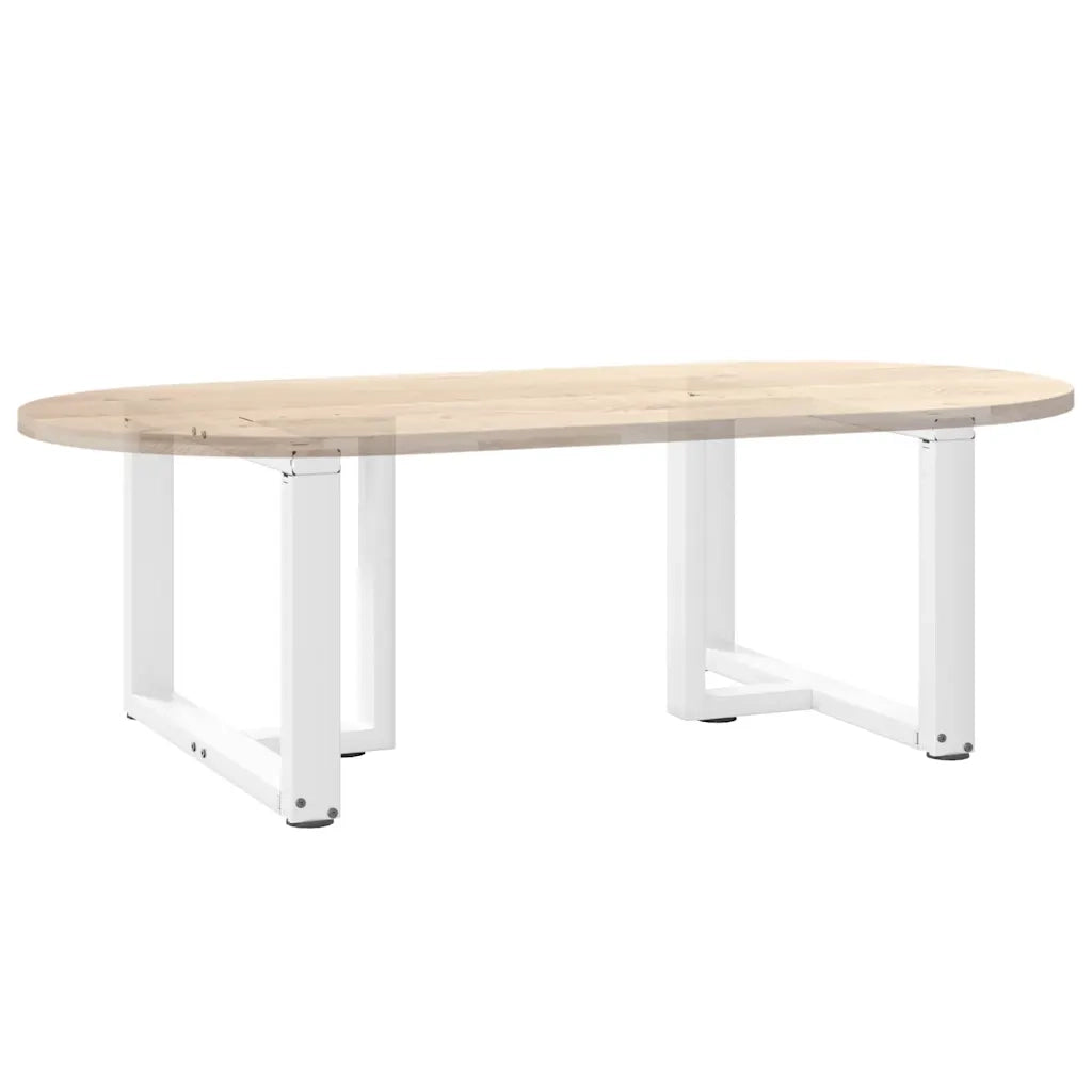 Gambe per Tavolino da Caffè a Forma di T 2 pz Bianche 70x25x(42-43) cm Acciaio 4013037