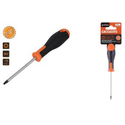Trade Shop - Cacciavite Giravite 3 X 75 Mm Con Punta Magnetica A Stella In Acciaio Cr-v 91883 -