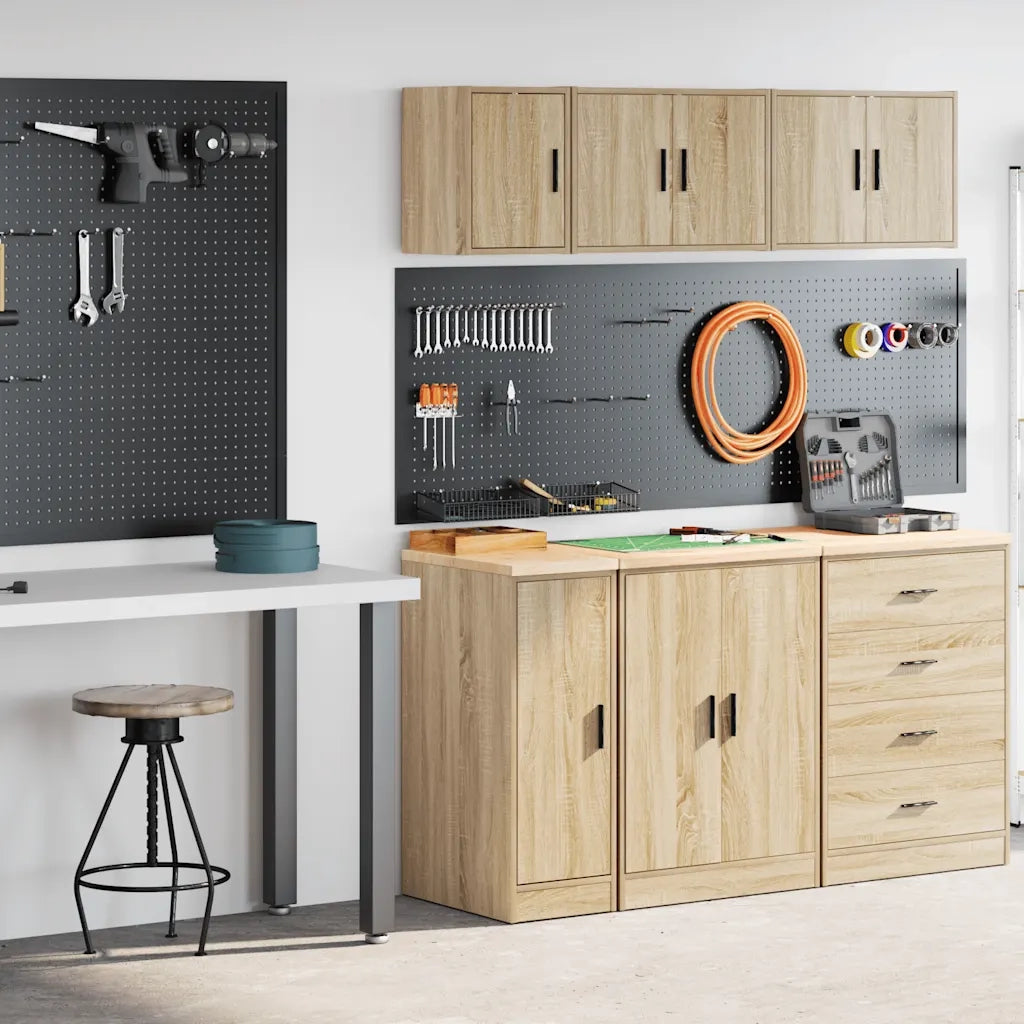 Armadi da Garage 2 pz Rovere Sonoma in Legno Multistrato CFW2099582