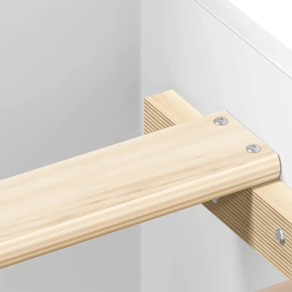 Giroletto con Testiera e Pediera-Struttura Letto Bianco 135x190 cm