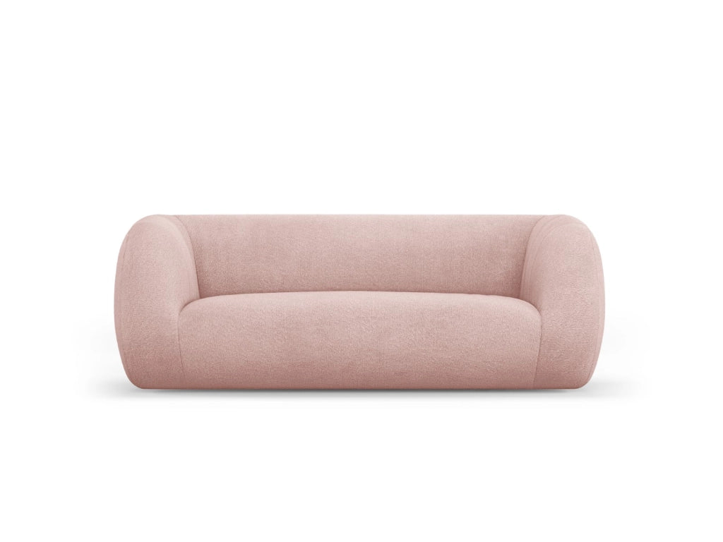 Cosmopolitan Design - Divano "Essen" 2 posti in bouclé rosa cipria 