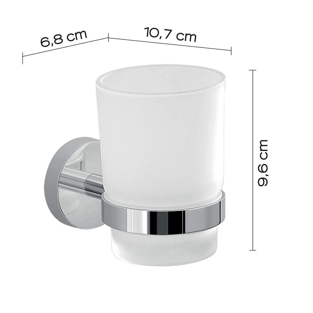Set portaspazzolini e dosasapone da muro Gedy linea Eros cromato