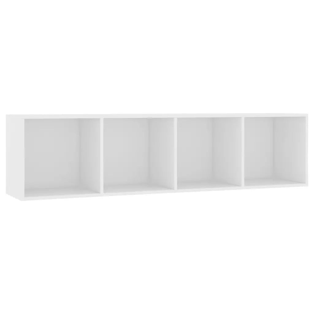 Libreria-Mobile TV Bianco 143x30x36 cm