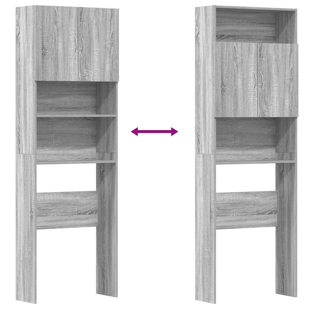 Mobile Lavatrice Grigio Sonoma 64x24x190 cm Legno Multistrato CFW7826054