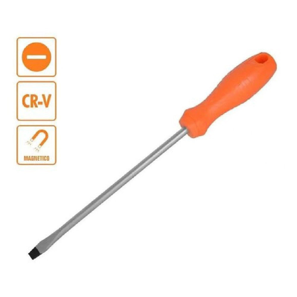 Trade Shop - Cacciavite Giravite 6x100 Mm Con Punta Magnetica A Taglio In Acciaio Cr-v 97499 -