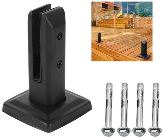 Fermo vetro in acciaio inossidabile - Fermo vetro per vetro/legno/plastica - Adatto per vetro 10-13 mm - Resistente alla corrosione e all'ossidazione - Incluso l'accessorio di fissaggio - Supporto vetro