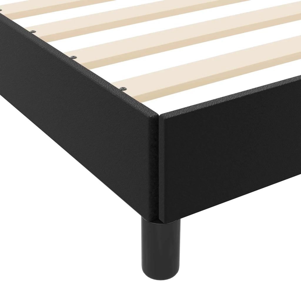 Letto singolo | Letto per adulti | Struttura del letto con materasso Nero 90 x 200 cm Tessuto