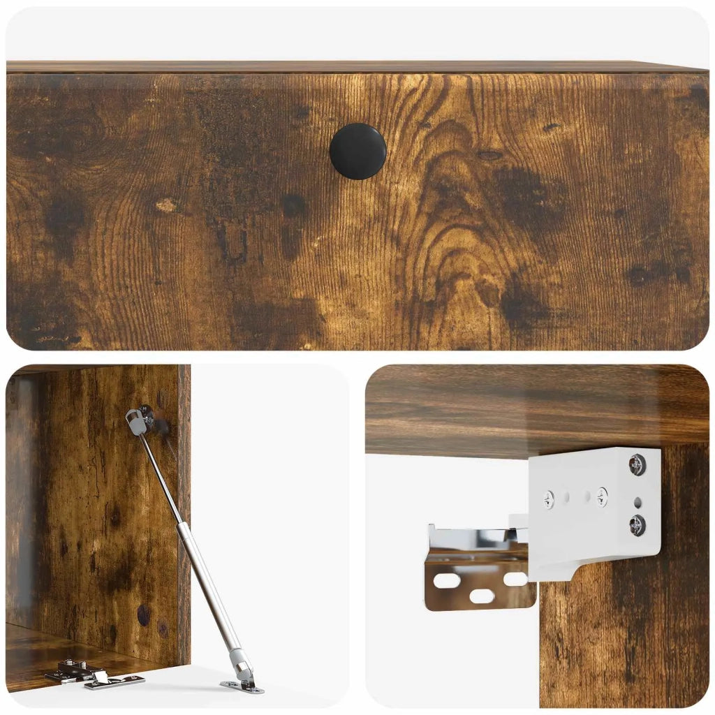 Mobile Porta TV da Muro 78,5 x 41 x 30 cm Rovere Fumo 899200