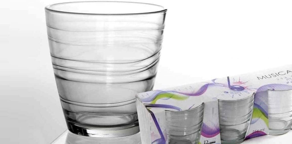 MUSICA SET DI 3 BICCHIERI IN VETRO DA 256 ML