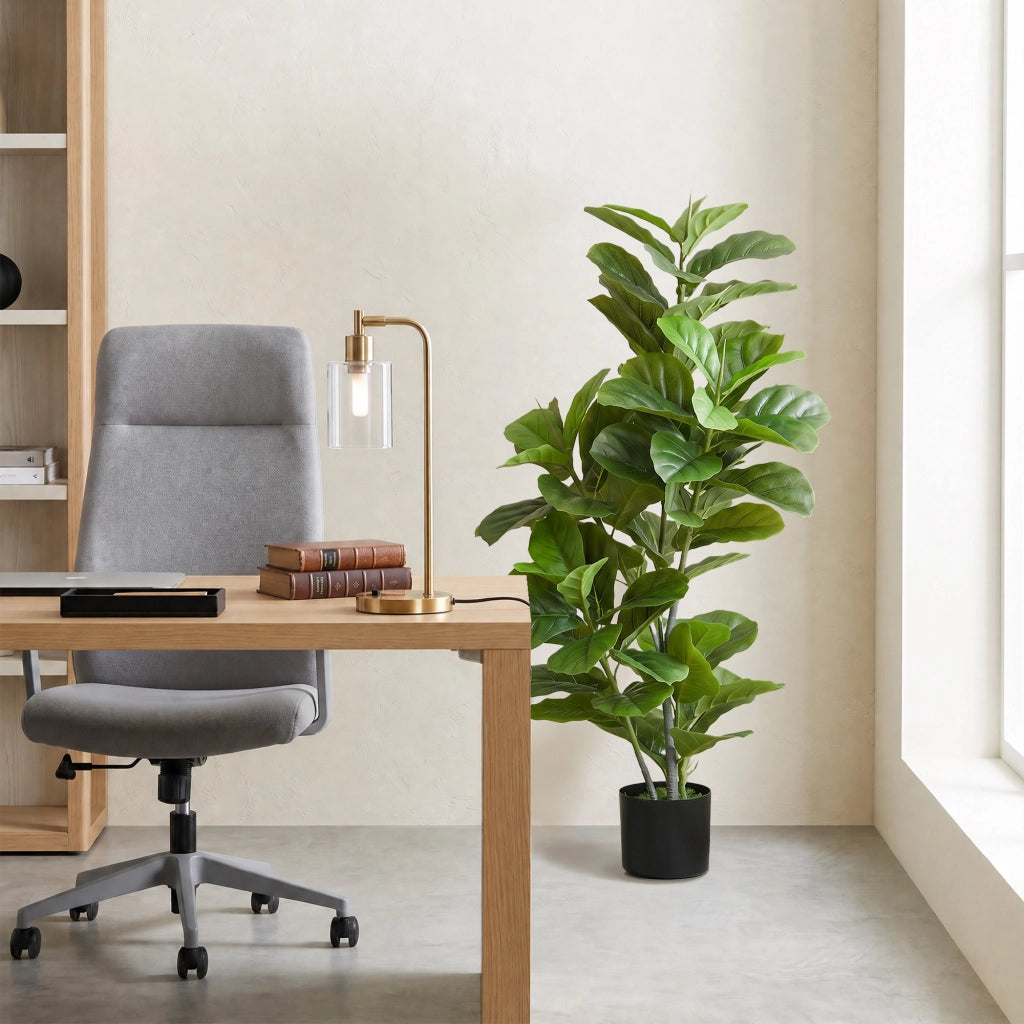 Pianta Finta Ficus ¨C Minimal ¨C Verde 110 cm con Vaso