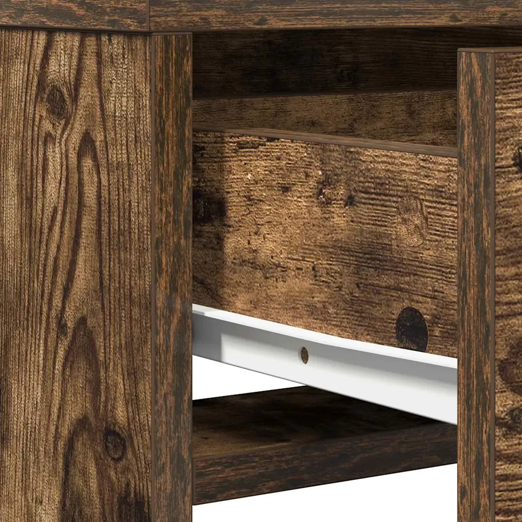 Toeletta | Tavolo da Trucco Rovere fum¨¦ 50 x 41 x 135 cm Legno multistrato