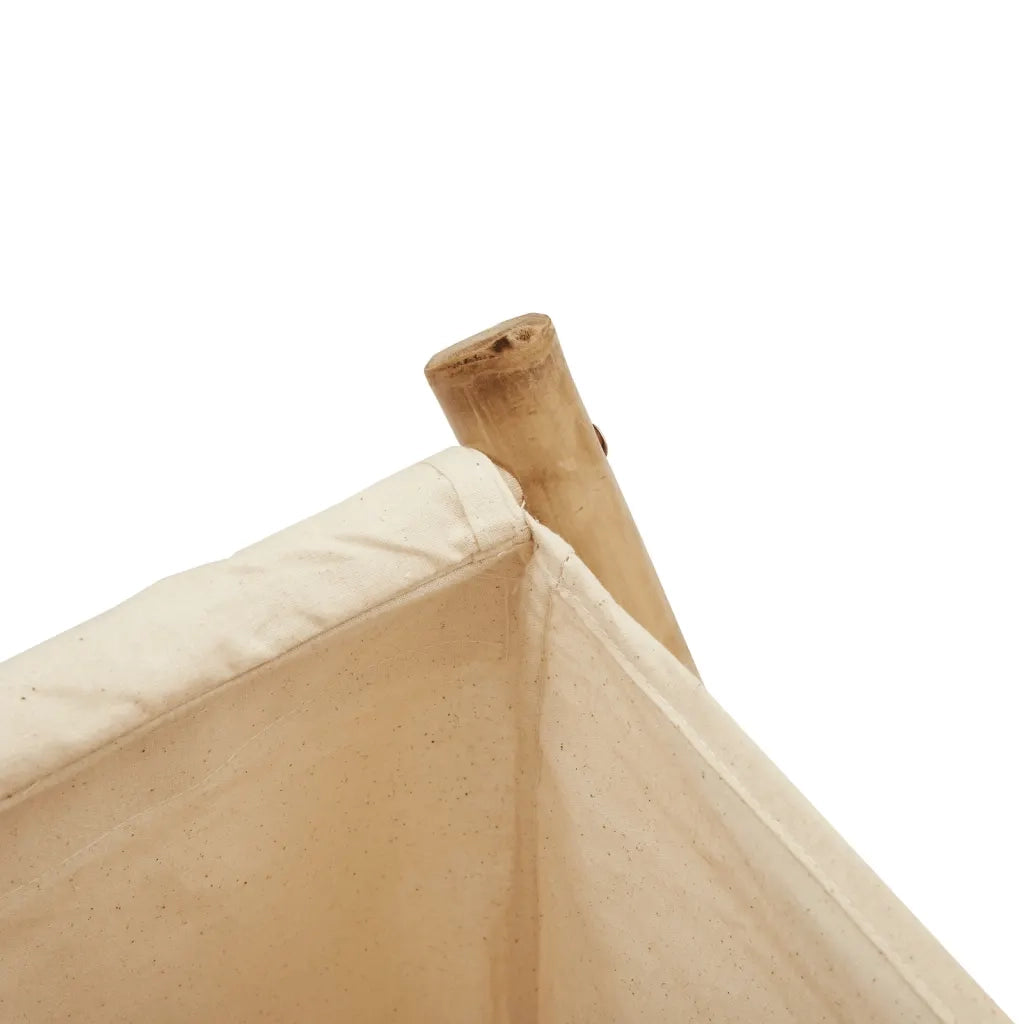 Cesto per Biancheria Bianco Crema 41,5x36x63,5 cm in Bamb¨´ CFW1699155